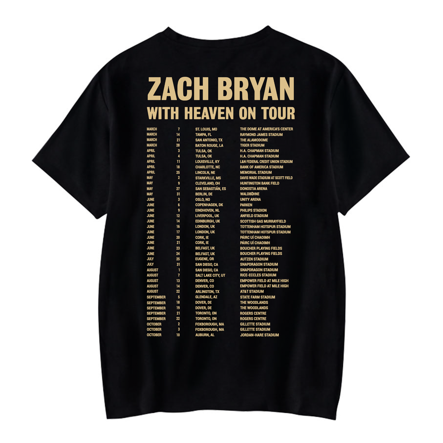 With Heaven on Top Photo Tour Tee