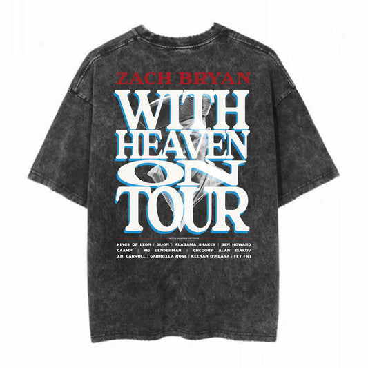 With Heaven on Top Washed Grey Tour Tee